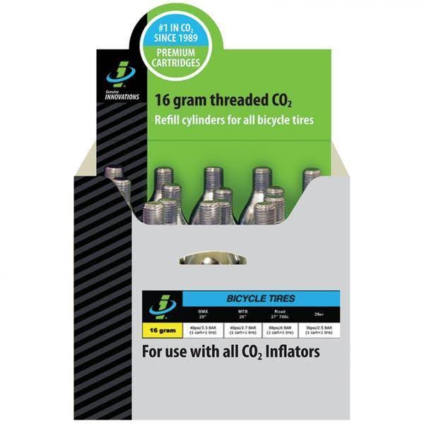 16g Threaded CO2 Cartridges, 20/Box O87133