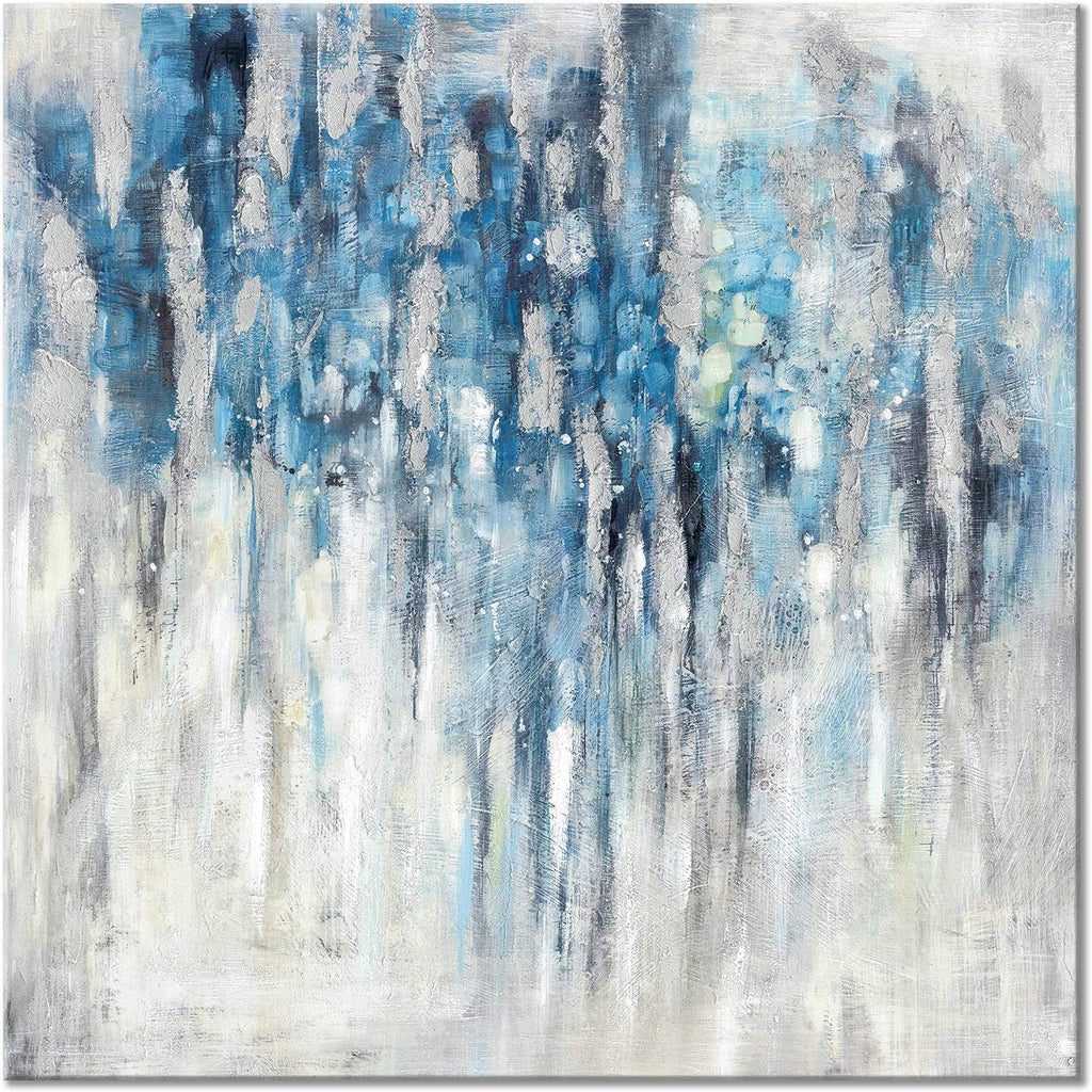 Blue and Gray Abstract Canvas Wall Art K766960