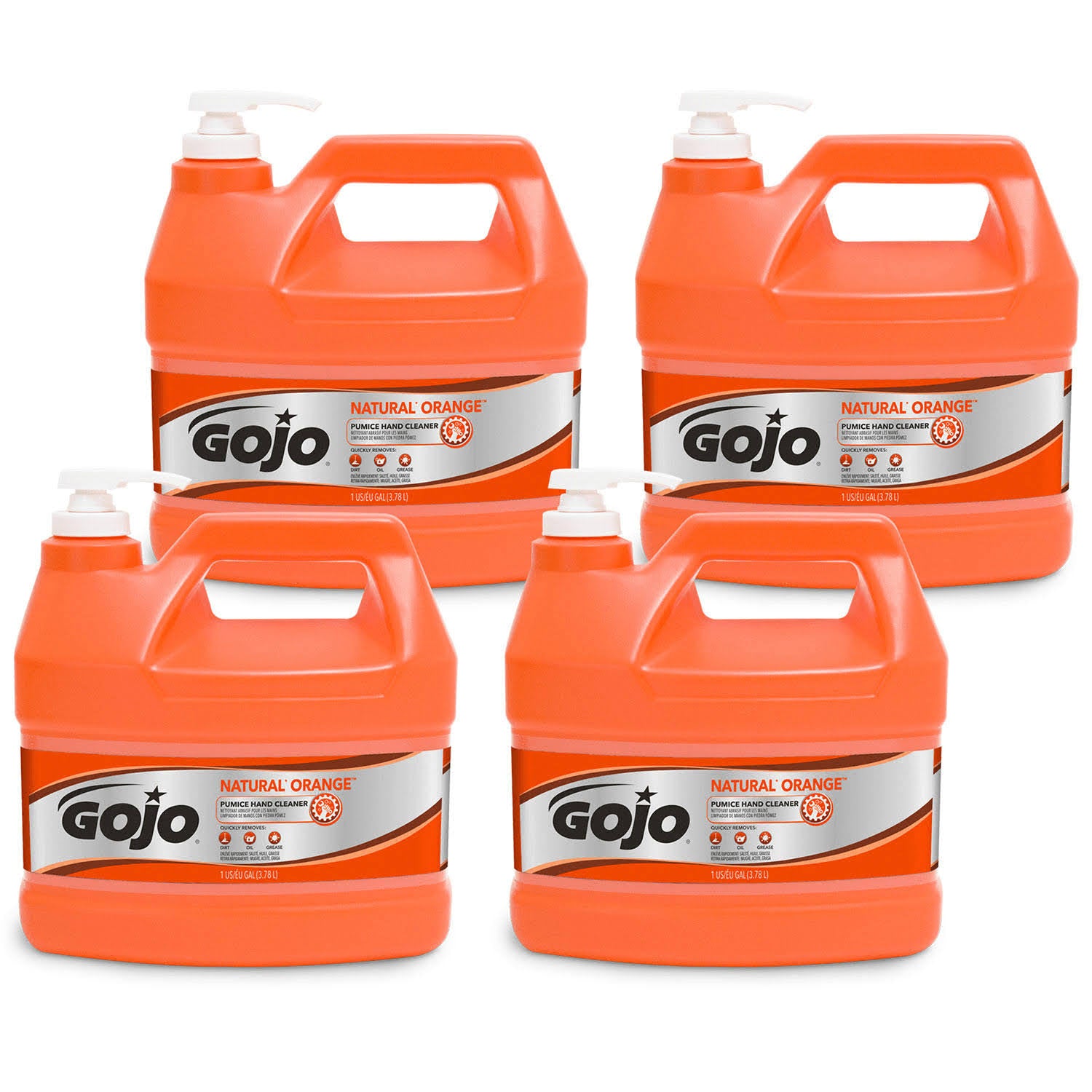 Natural Orange Pumice Hand Cleaner, 1gal Pump, 4/Carton U68381