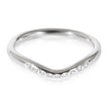 Platinum Curved Wedding Band 0.07 CTW A11044