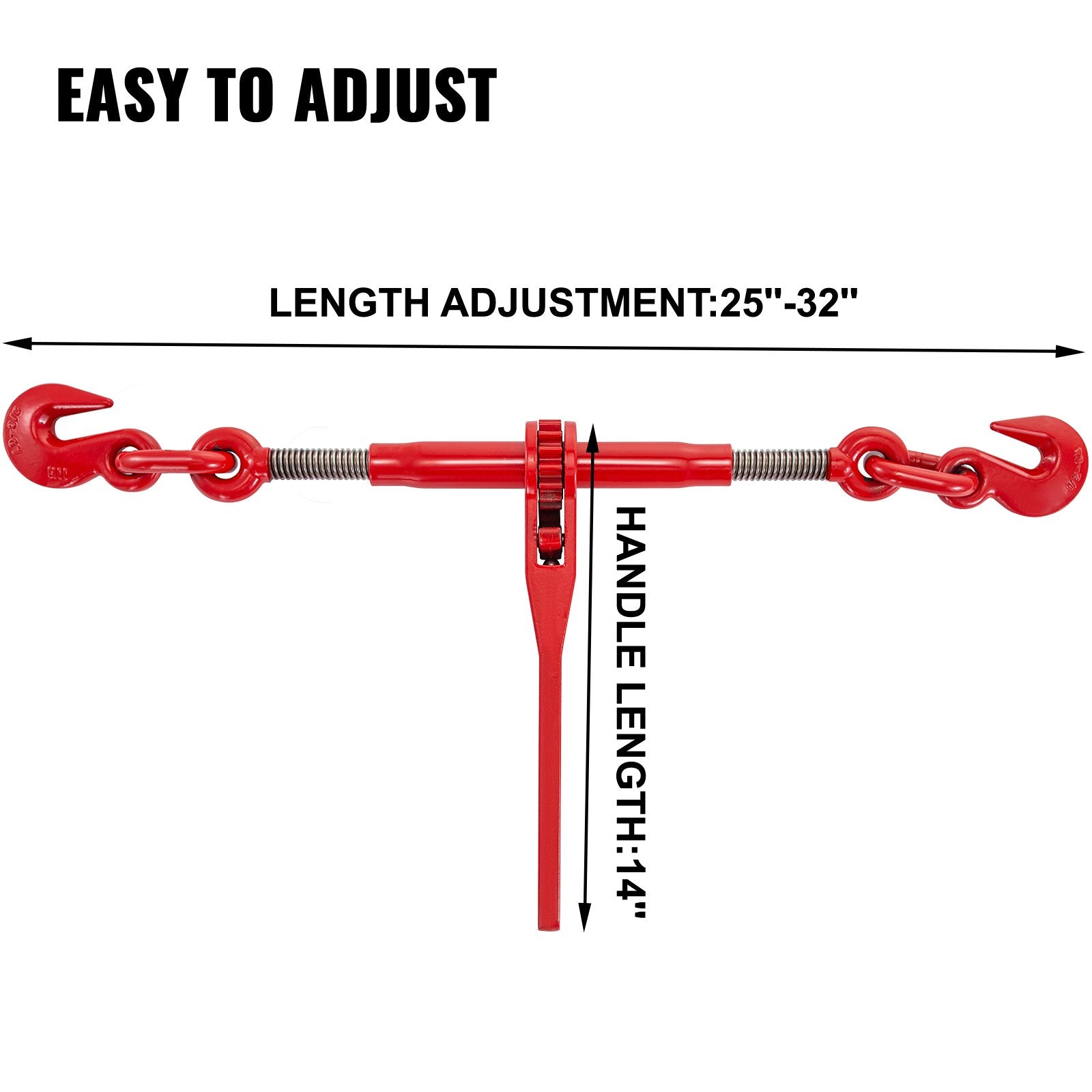 Chain and Binder Kit 3/8in-1/2in with Ratchet Binders and G70 Hooks B837899