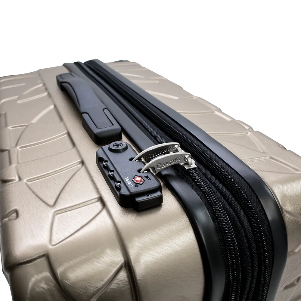Champagne 3-Piece Expandable Lightweight Spinner Luggage Set G48690