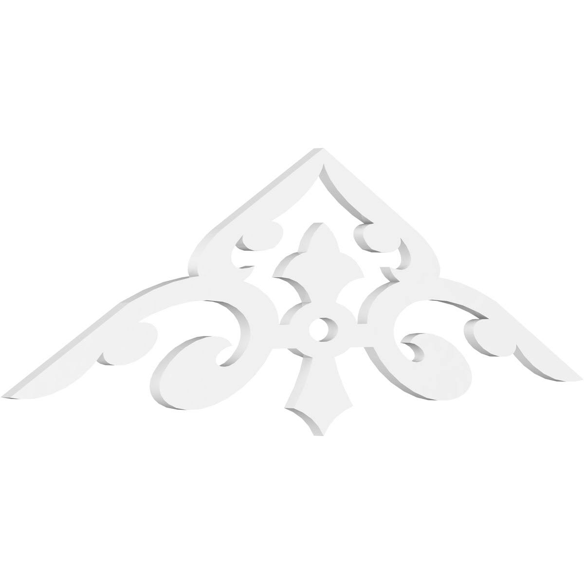 60x22W x 17 1/2x22H x 1x22P PVC Gable Pediment F598