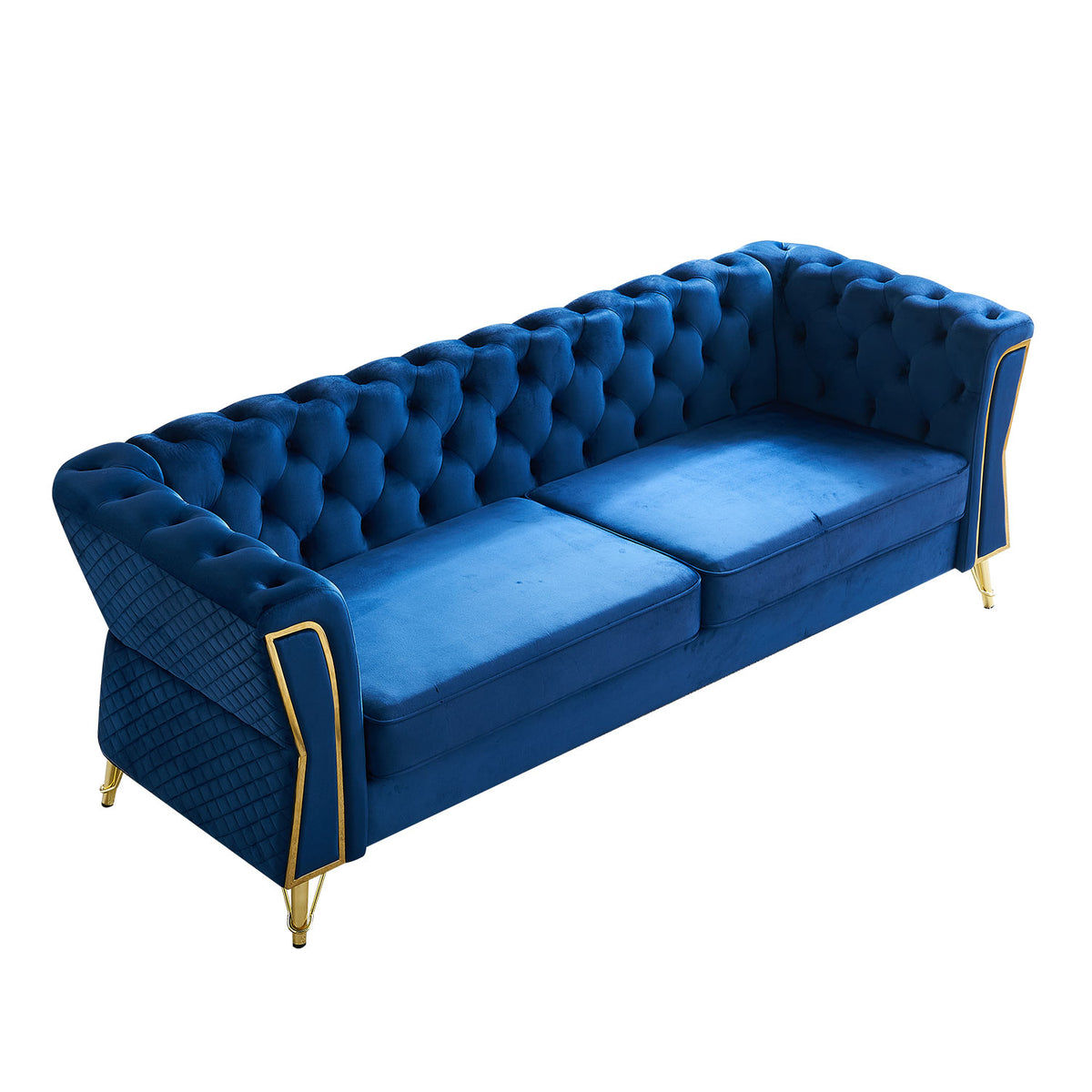 Blue Velvet Sofa 87.4 inch Z380425