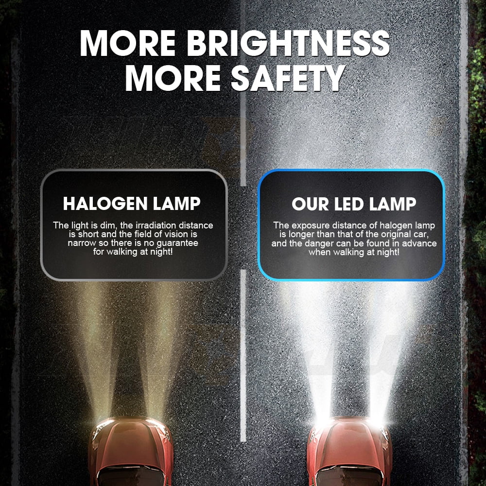 4x H7 LED Headlight High Beam + H11 Fog Light Bulbs N453