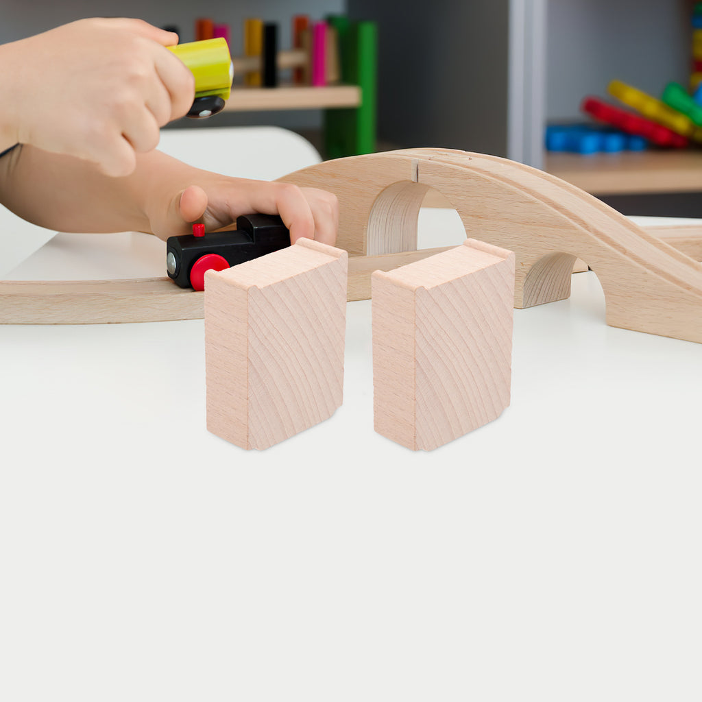6 Pcs Wooden Train Track Bridge Supports Accessories X560175