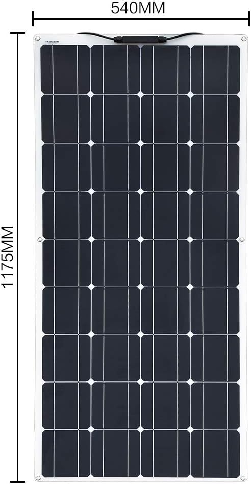 2pcs 100w Monocrystalline Flexible Solar Panel 200W 12V Kit with 20A Controller PV Connector U926417