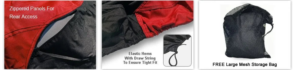 Red Jet Ski Cover with Trailer Straps and Storage Bag D289