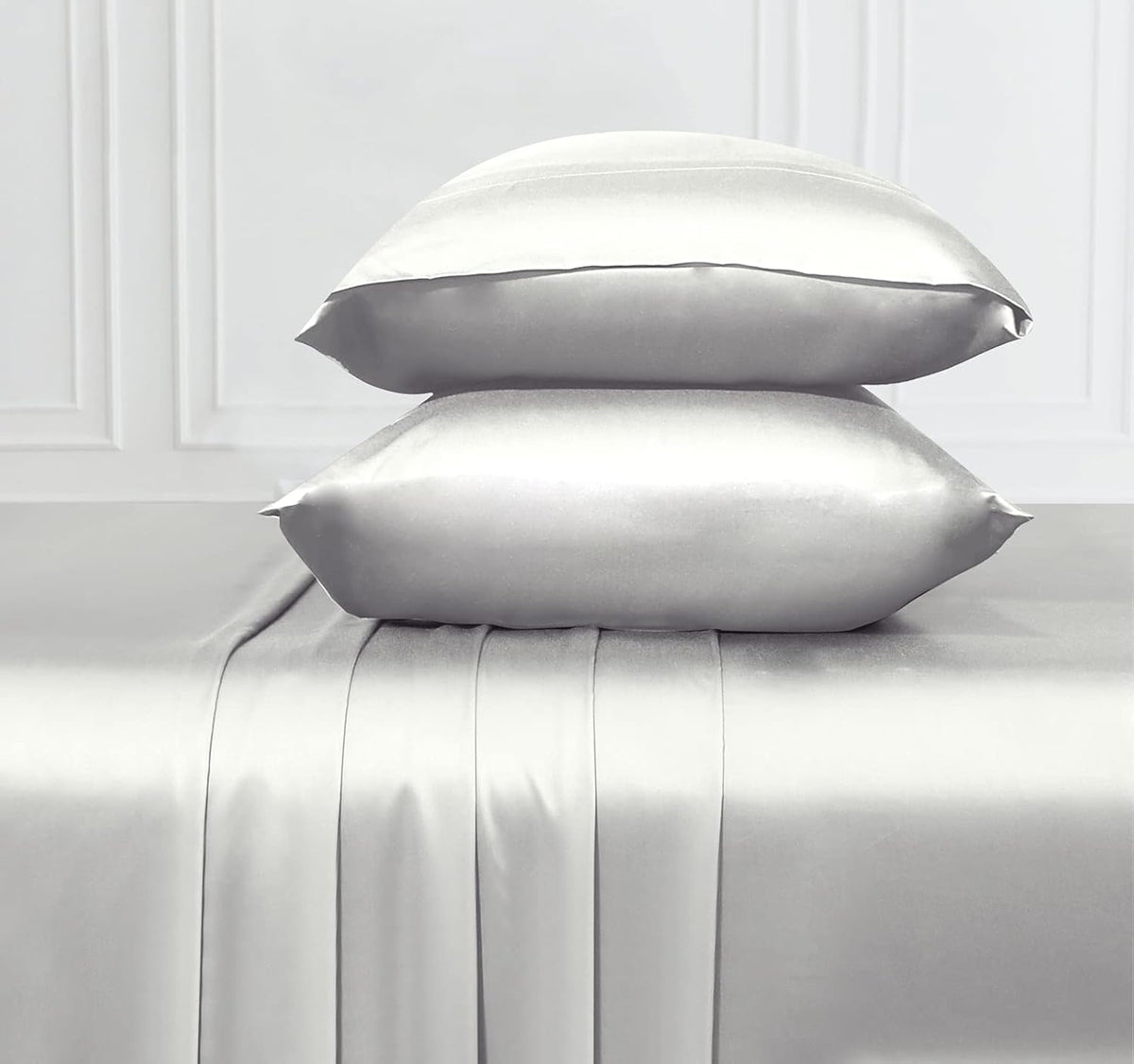 Silver Gray California King Size Bamboo Sheets Pack of 2 B520421