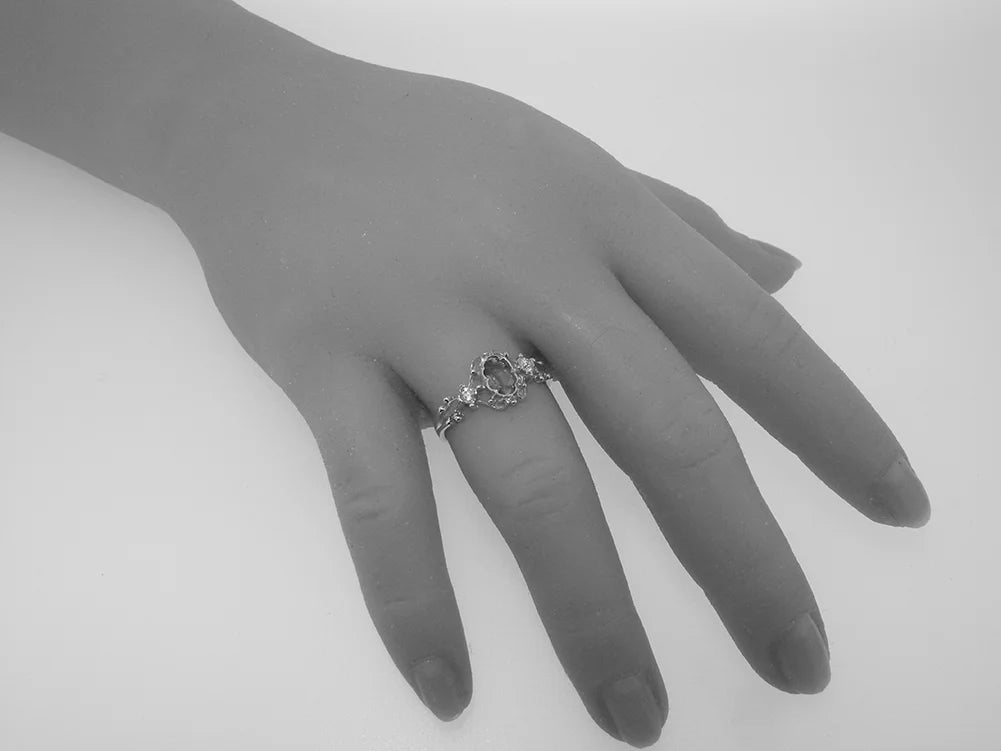 9k Yellow Gold Emerald & Diamond Engagement Ring V67026