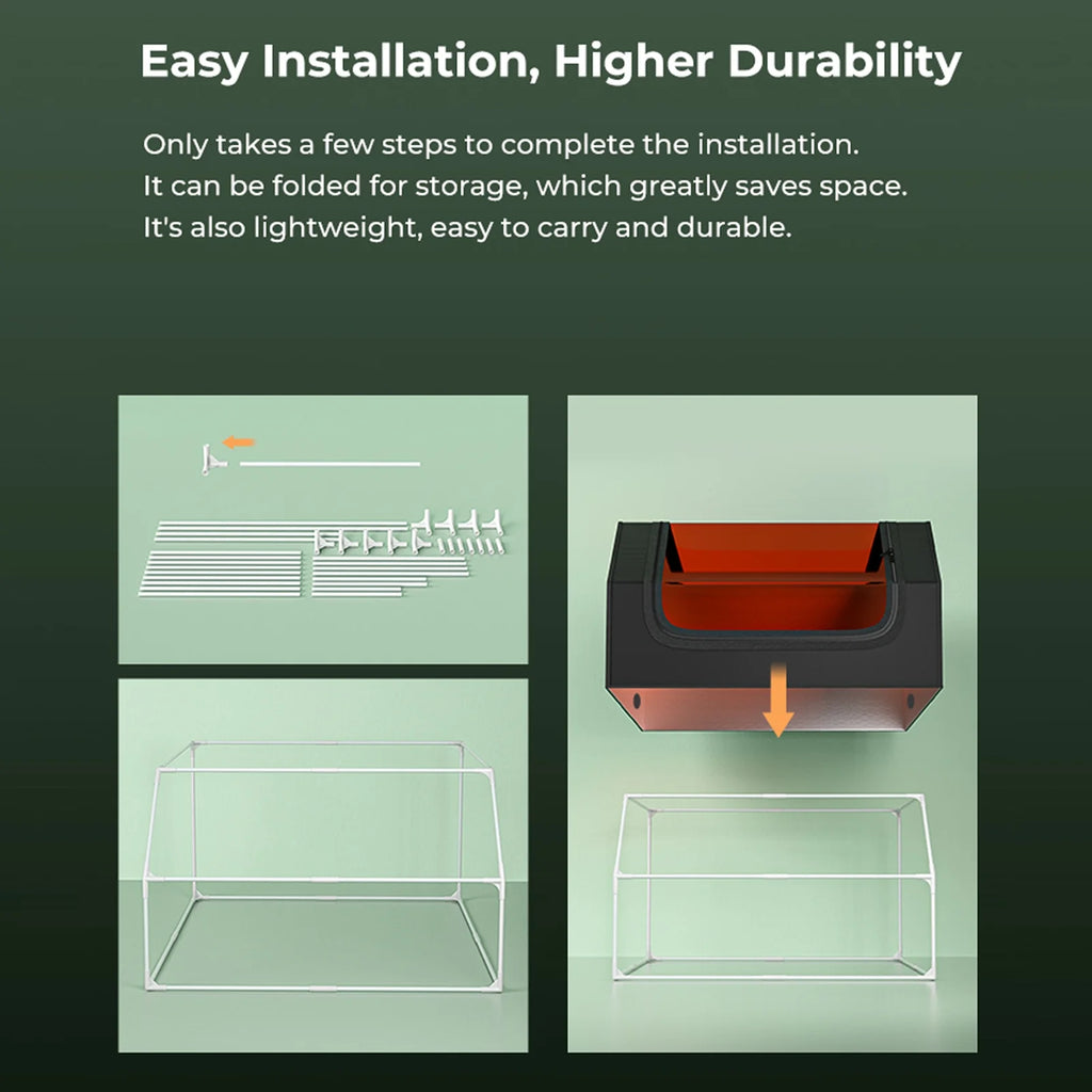 Engraver Enclosure with Vent Eye Protection Fireproof Dustproof Noise Reduction Cutting Enclosure S951