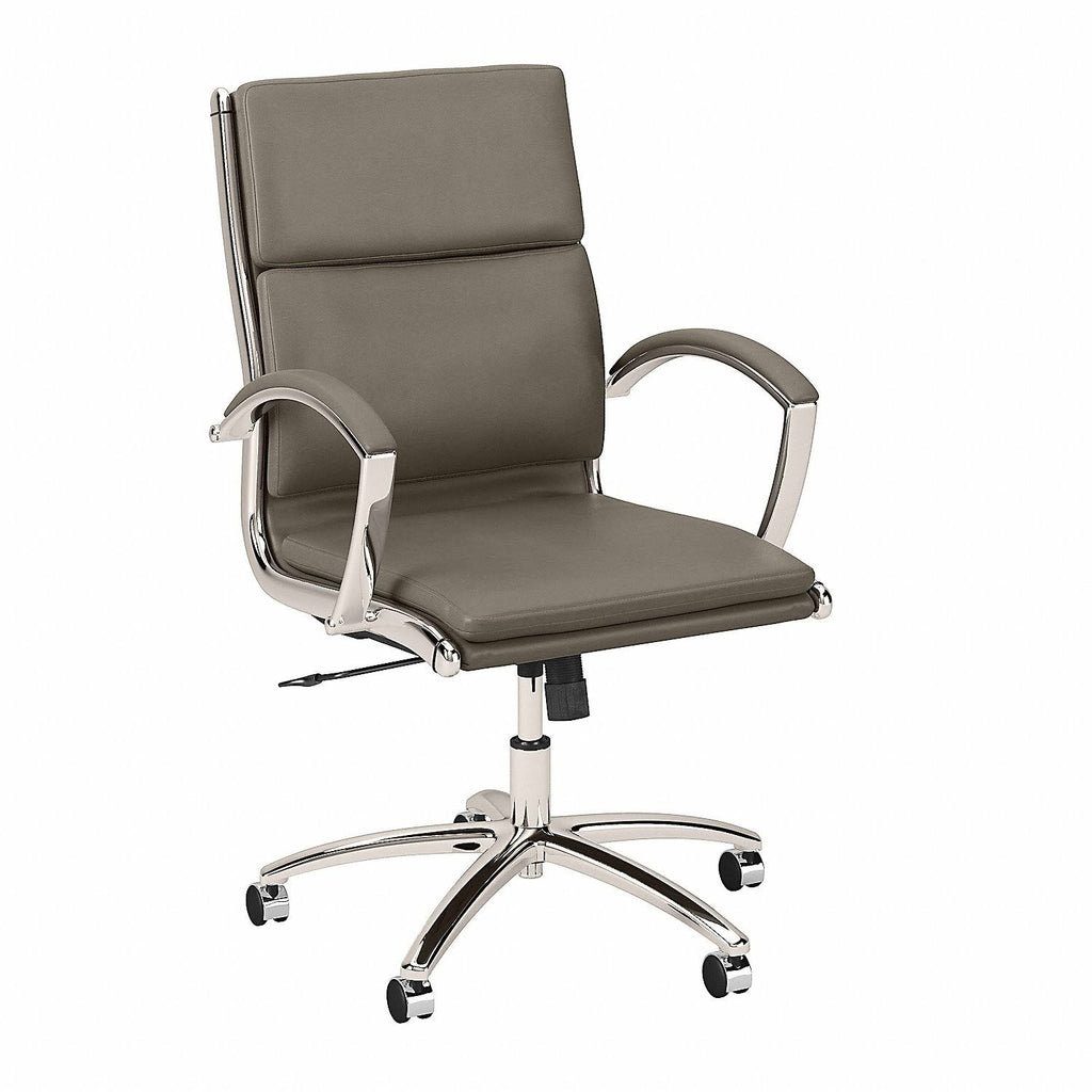 Washed Gray Leather Executive Desk Chair I152883