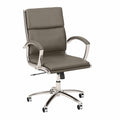 Washed Gray Leather Executive Desk Chair I152883
