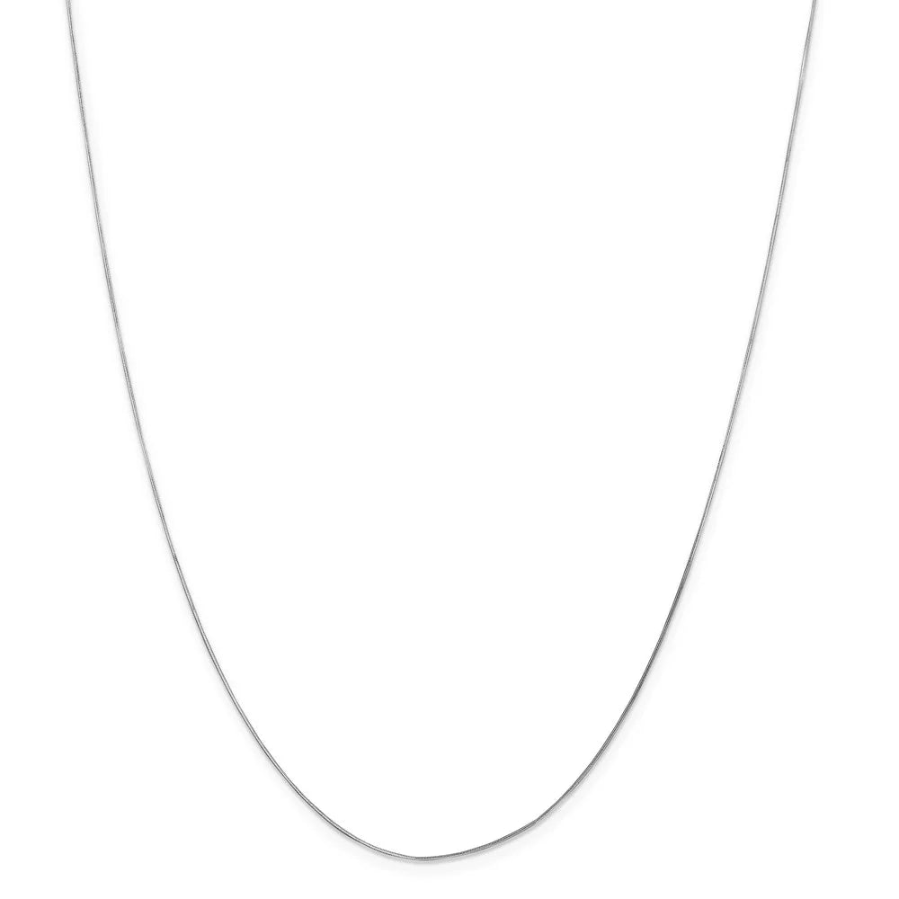 14kt White Gold Octagonal Snake Chain 18 inch Lobster Clasp V547330