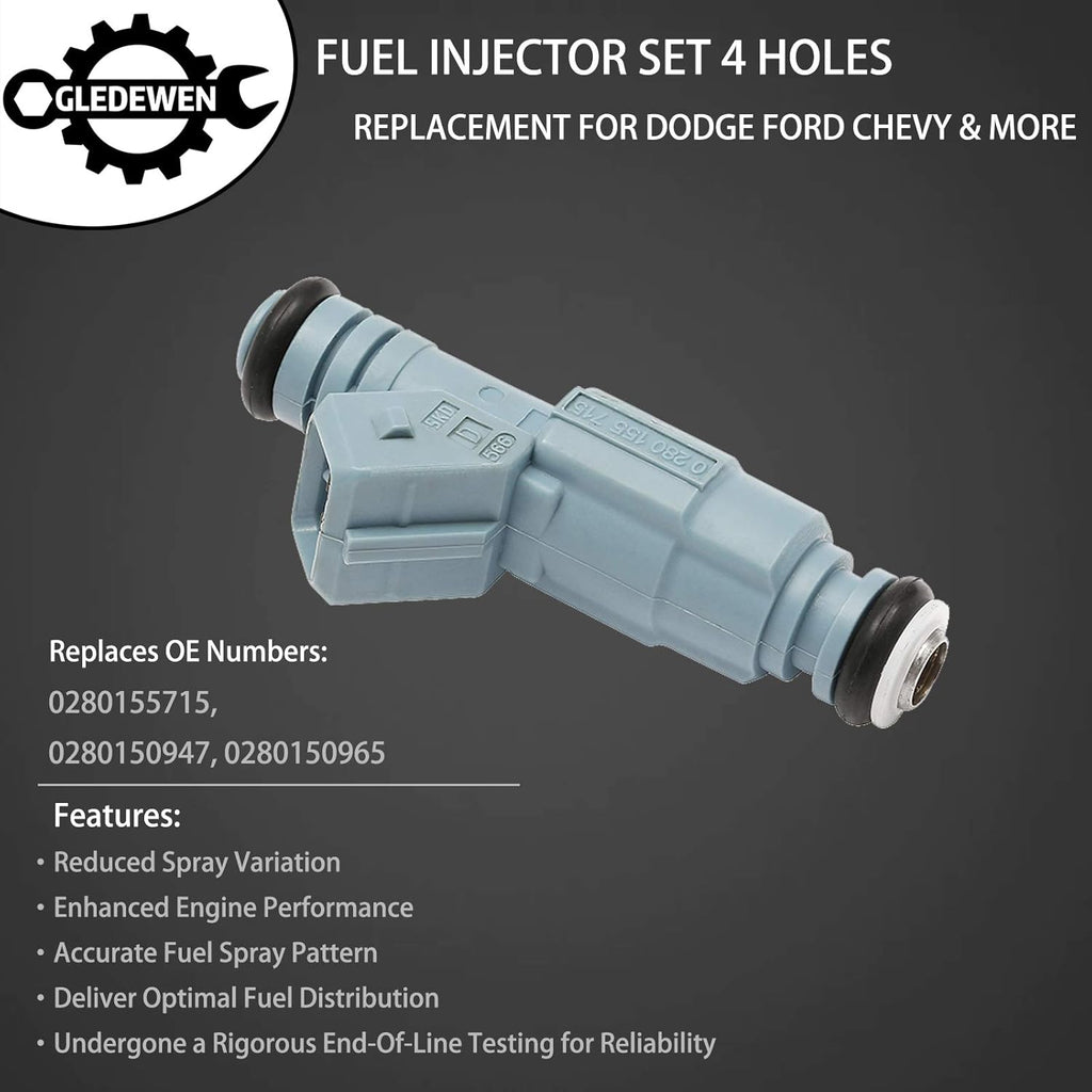 Fuel Injector 24LB 4 Holes 8Pcs G8292