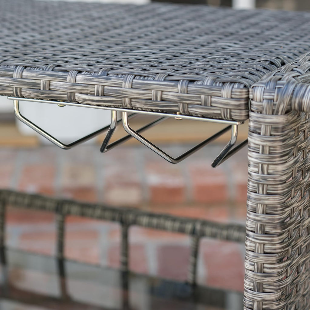 Mixed Black Outdoor Wicker Barcart R941