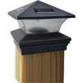 Black Solar Powered LED Post Cap Light Y4929