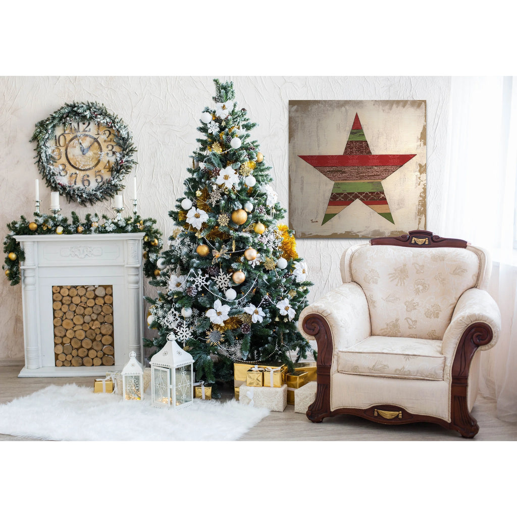 Christmas Star Gallery Wrapped Canvas 10x10 O107