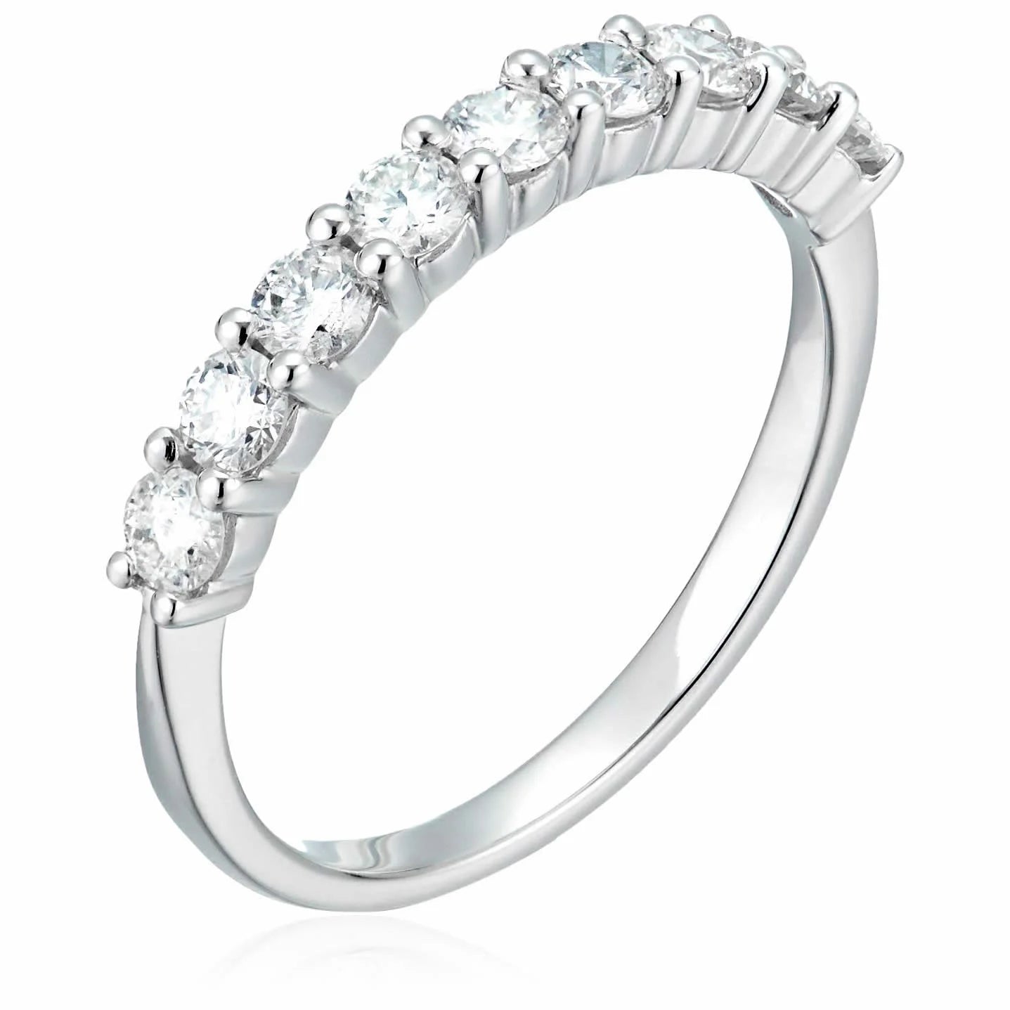 14K White Gold Diamond Wedding Band N1797