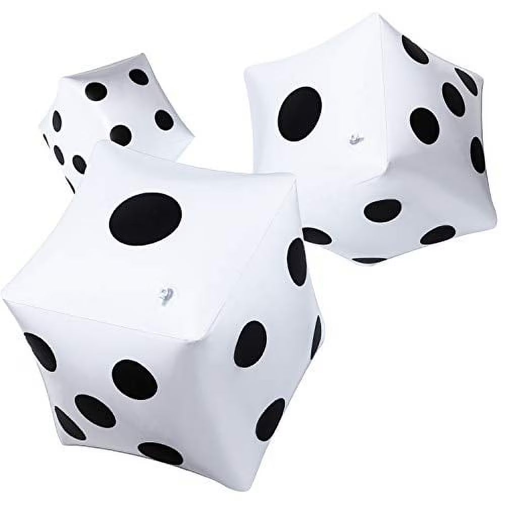 3 Pack Giant Inflatable Dice 12 Inch White X466