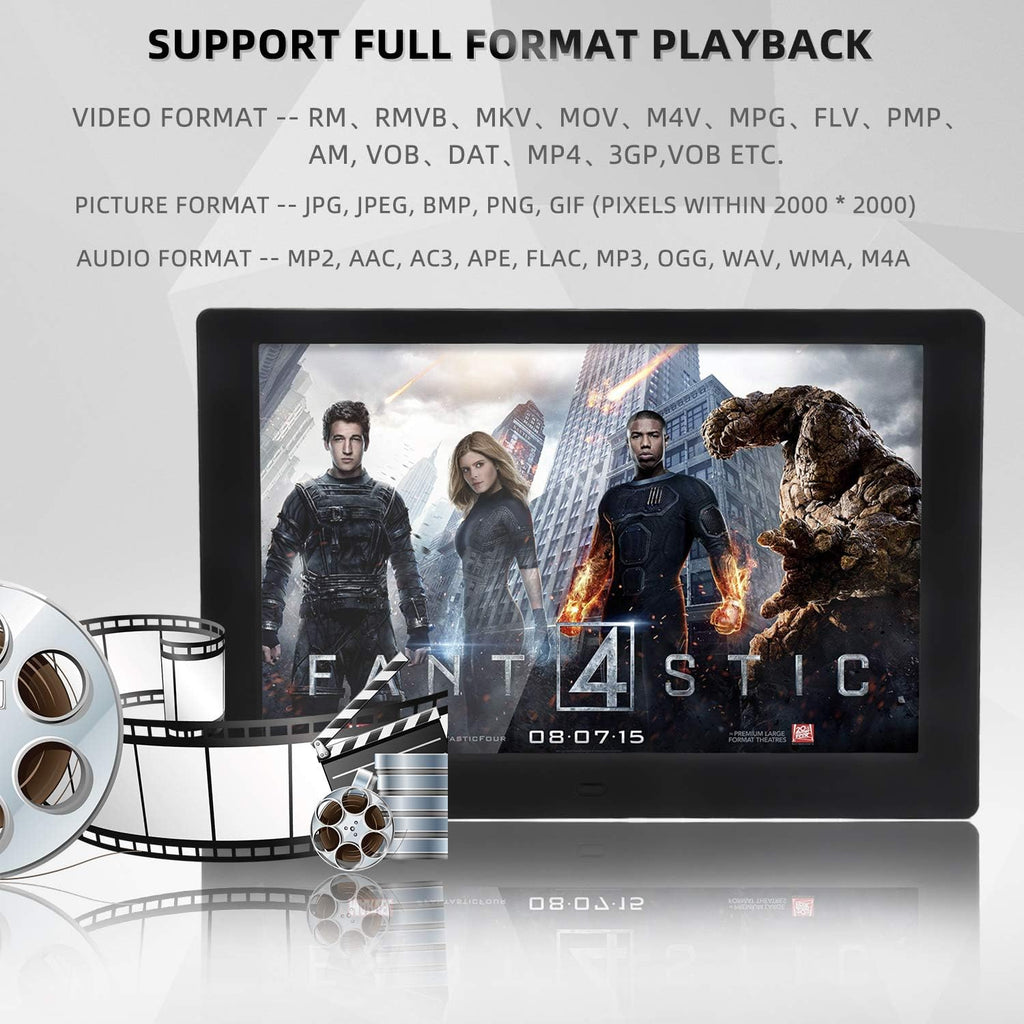 10 inch Digital Picture Frame with 16:9 Screen, 1080P Video A440