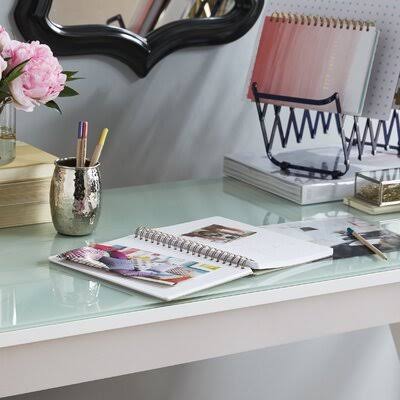 White Glass Writing Desk I324