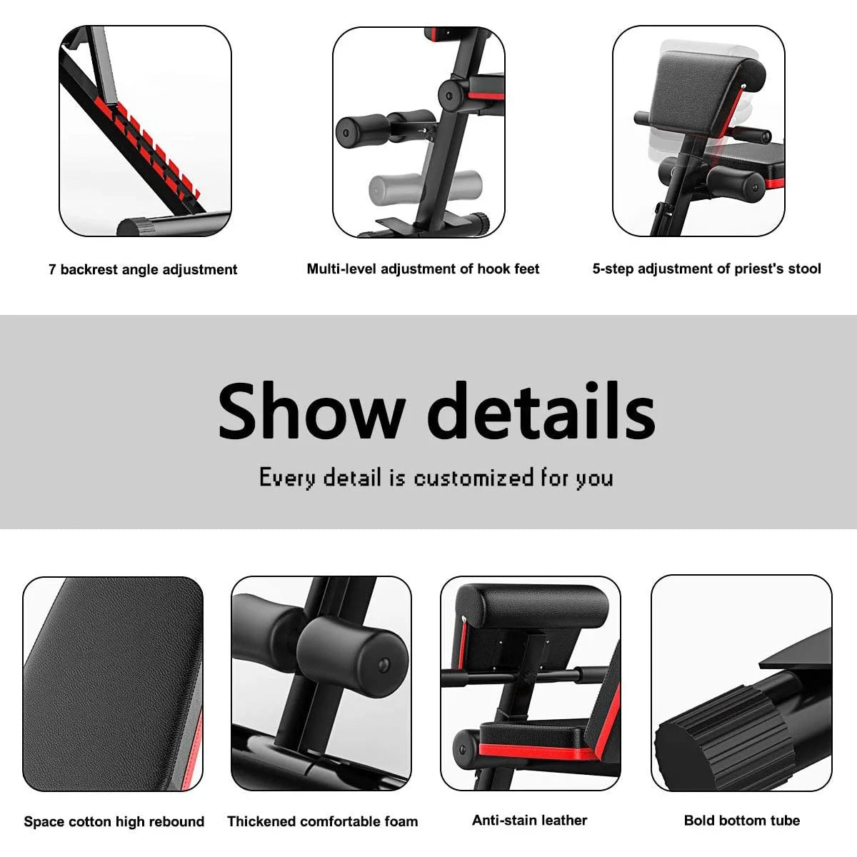 Adjustable Weight Bench Incline Decline Foldable Workout Equipment P533