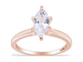 Rose Gold Cubic Zirconia Solitaire Engagement Ring G80429