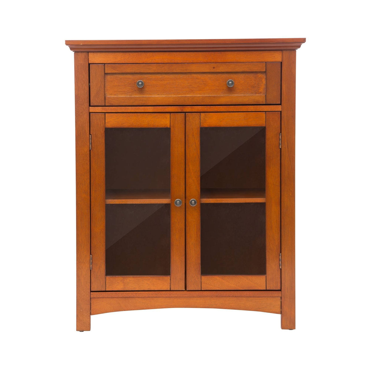 Russet Shelved Floor Cabinet with Double Doors P58521