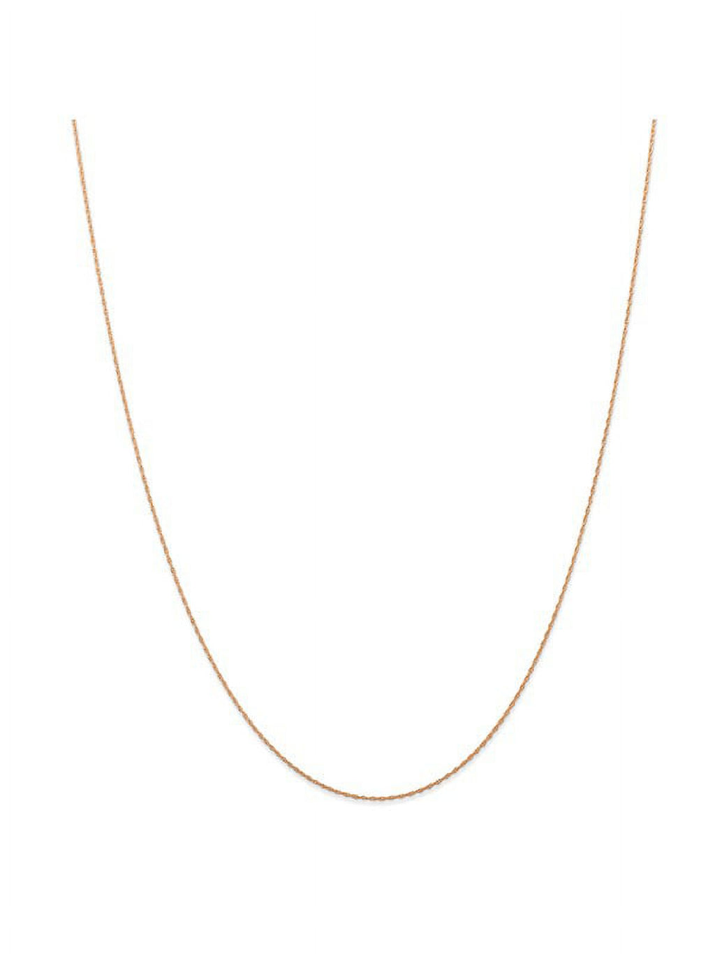 14k Rose Gold Thin Cable Rope Chain - 20 Inch N462312