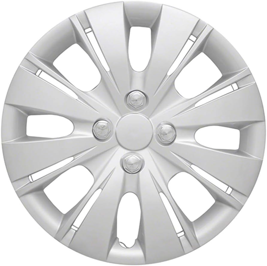 Silver 15" 8 Split Spoke Wheel Covers Set of 4 H753