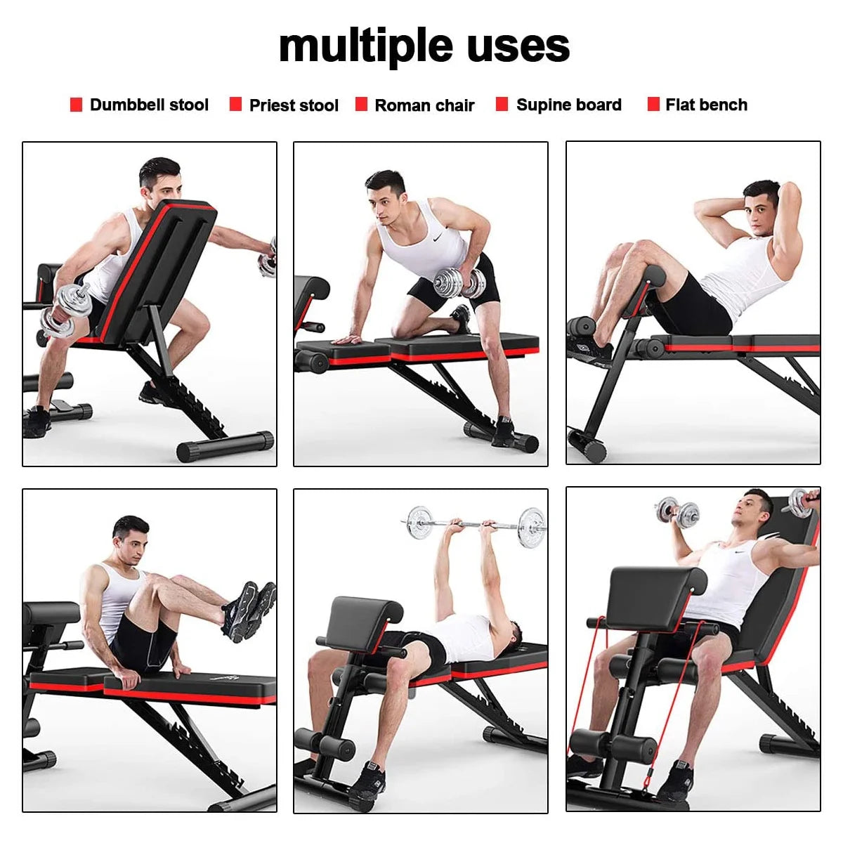 Adjustable Weight Bench Incline Decline Foldable Workout Equipment P533