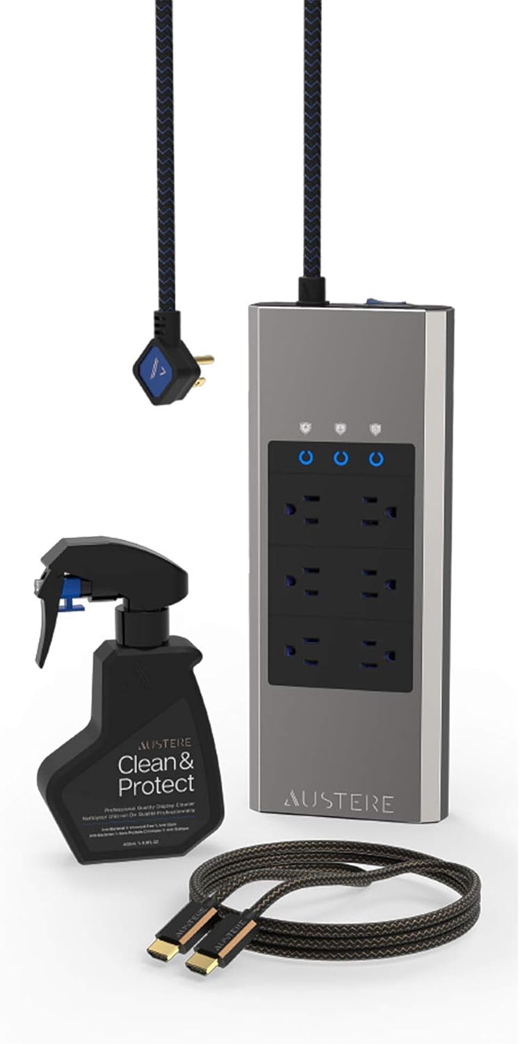 4K Active HDMI Cable 5.0m, 6-Outlet Power, Clean & Protect V70753