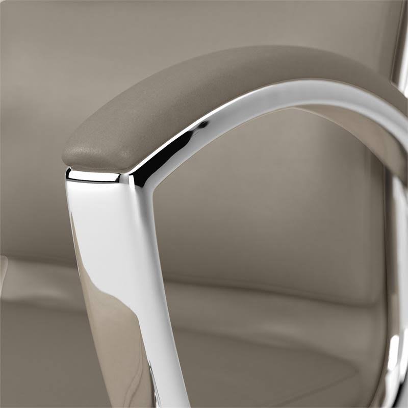 Washed Gray Leather Executive Desk Chair I152883