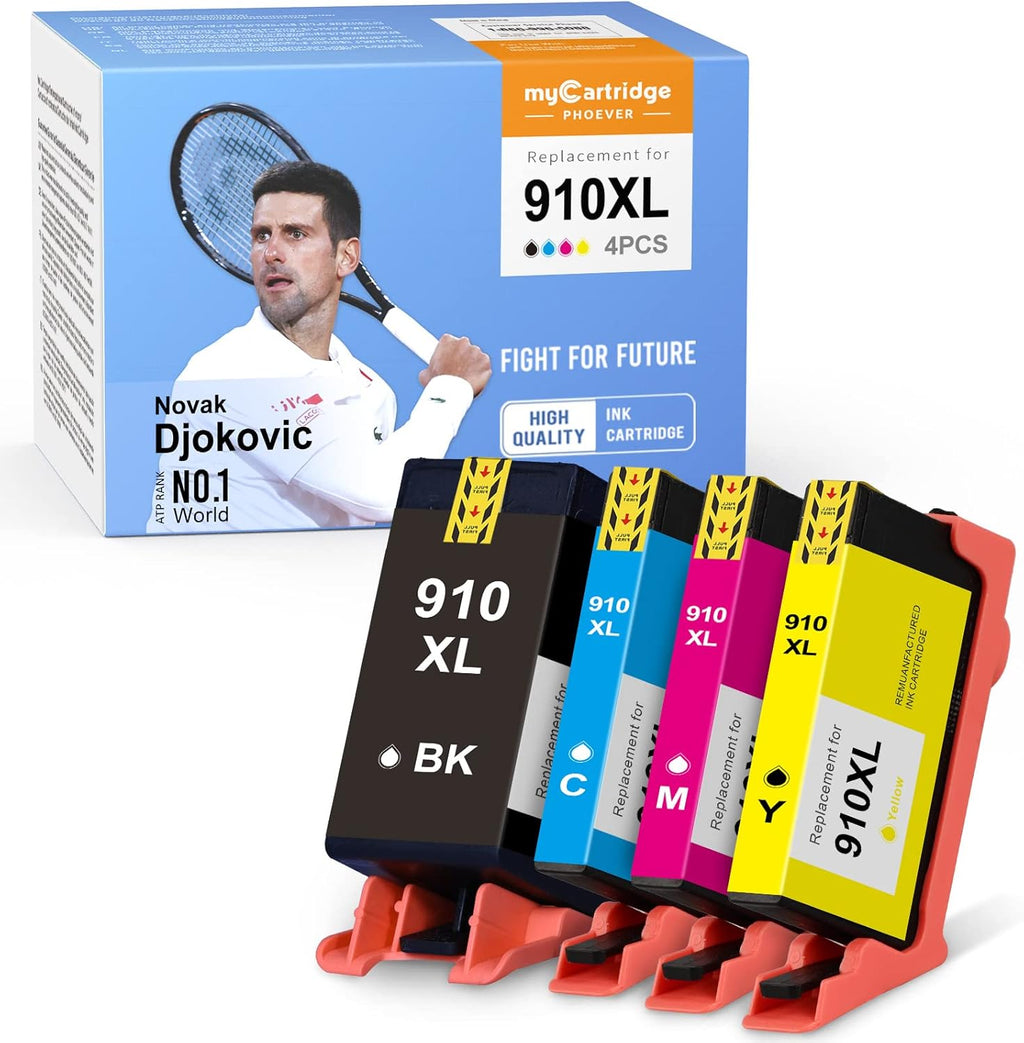 Remanufactured Ink Cartridge Combo Pack 4 Pack for HP 910 XL Printer E2381