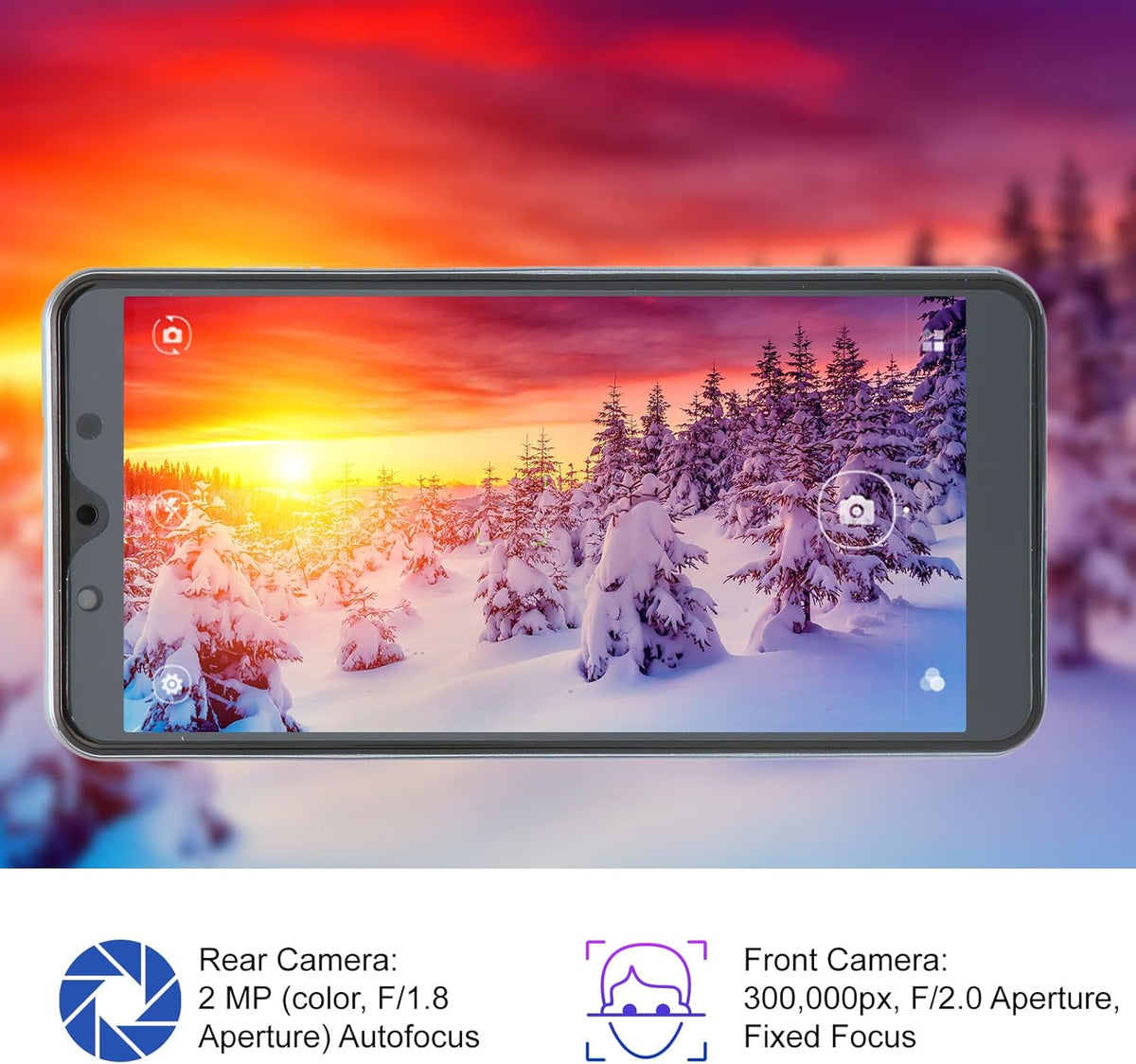 Grey 5.72" HD Curved Screen Dual SIM Smartphone, 512MB RAM + 4GB ROM, 1650mAh Battery, Pack of 2 J318