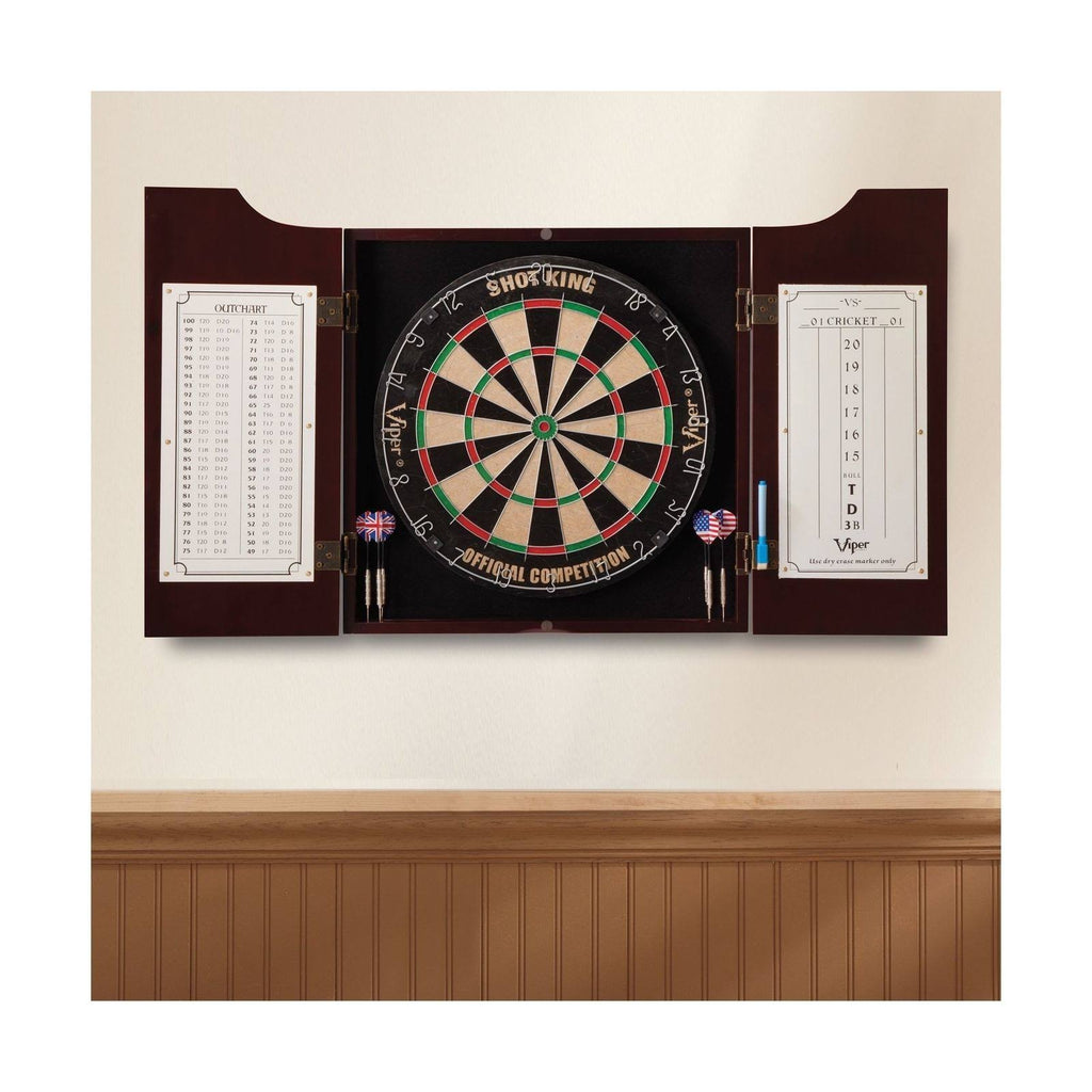 Sisal/Bristle Steel Tip Dartboard & Cabinet Bundle E630136