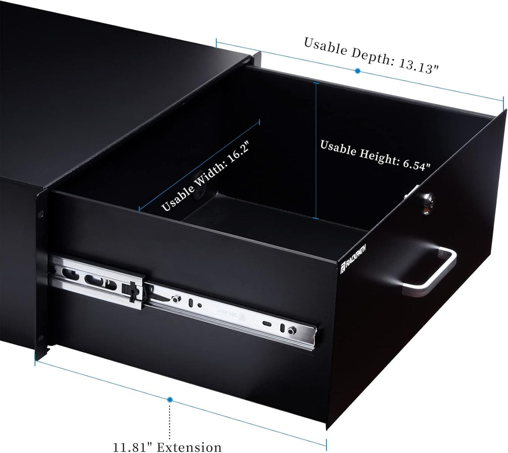 1U Rack Mount Drawer with Lock and Key K638257