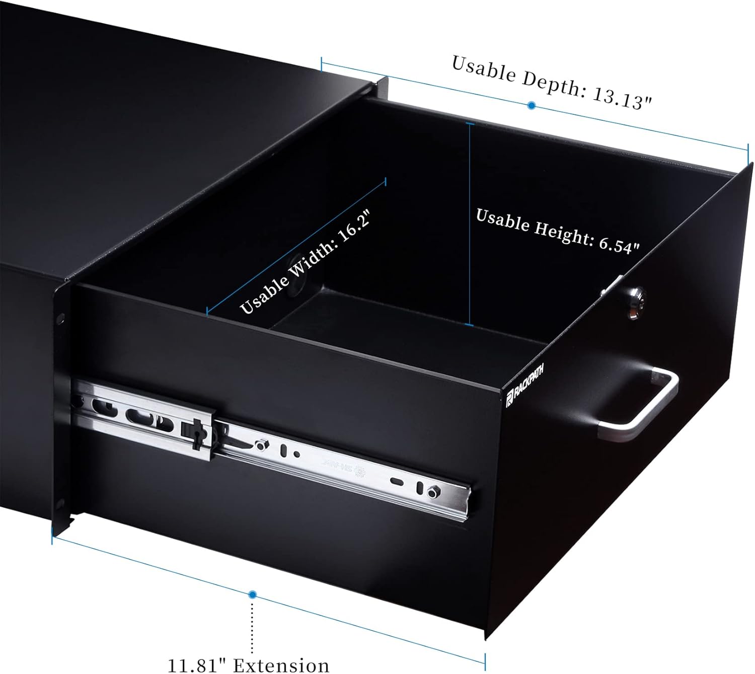 1U Rack Mount Drawer with Lock and Key K638257