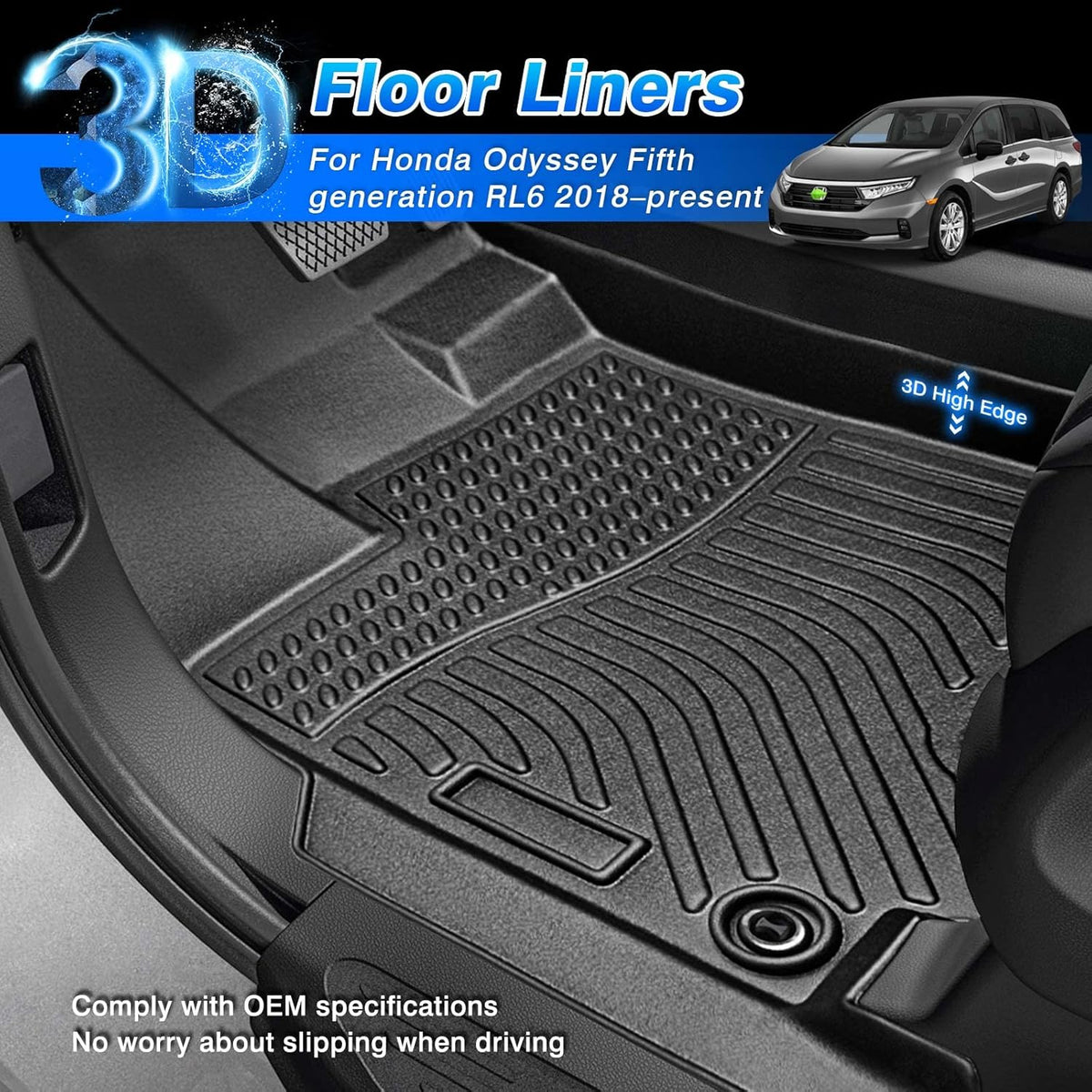 3 Row All Weather TPE Floor Liner Set C18155