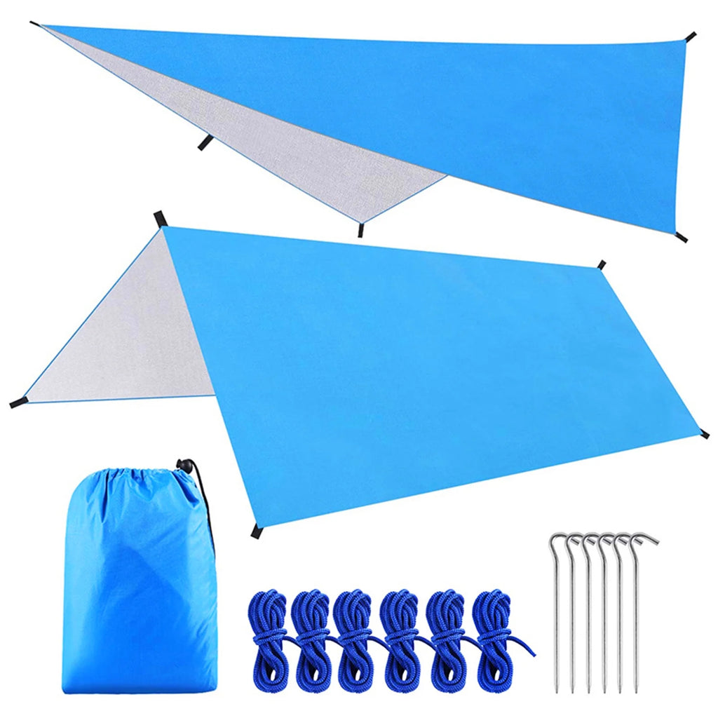 Waterproof Camping Tarp Hammock Sunshade Tent Rain Shelter Lightweight Canopy F4565
