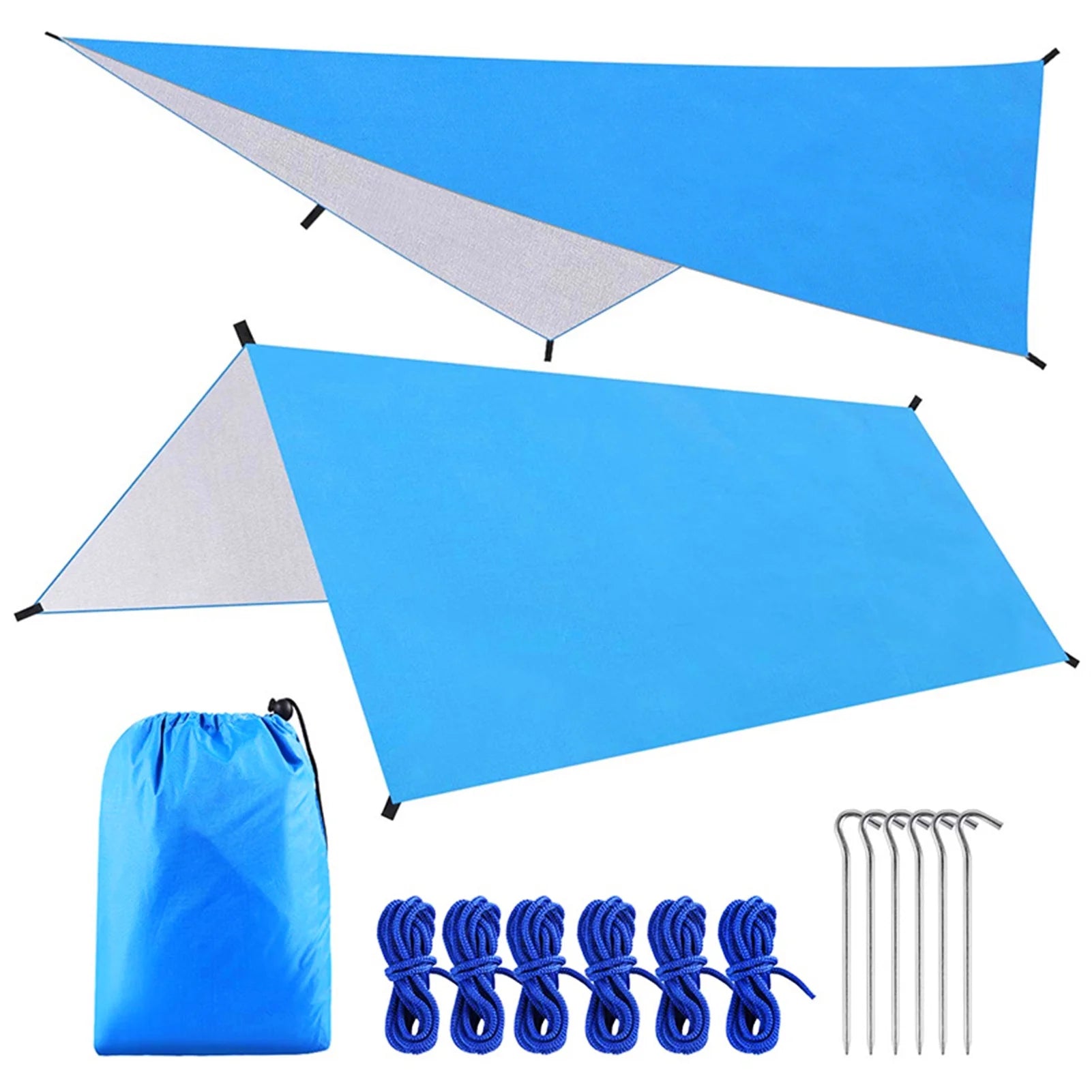 Waterproof Camping Tarp Hammock Sunshade Tent Rain Shelter Lightweight Canopy F4565