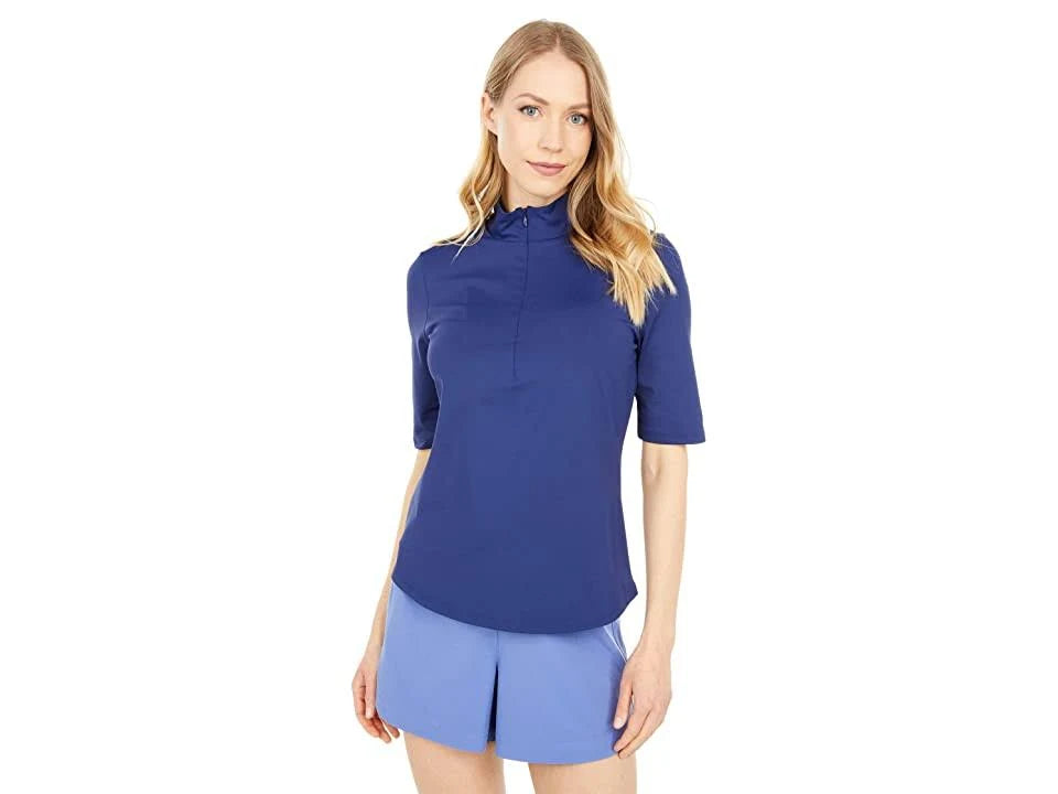Half-Zip Mock Neck Knit Top P795