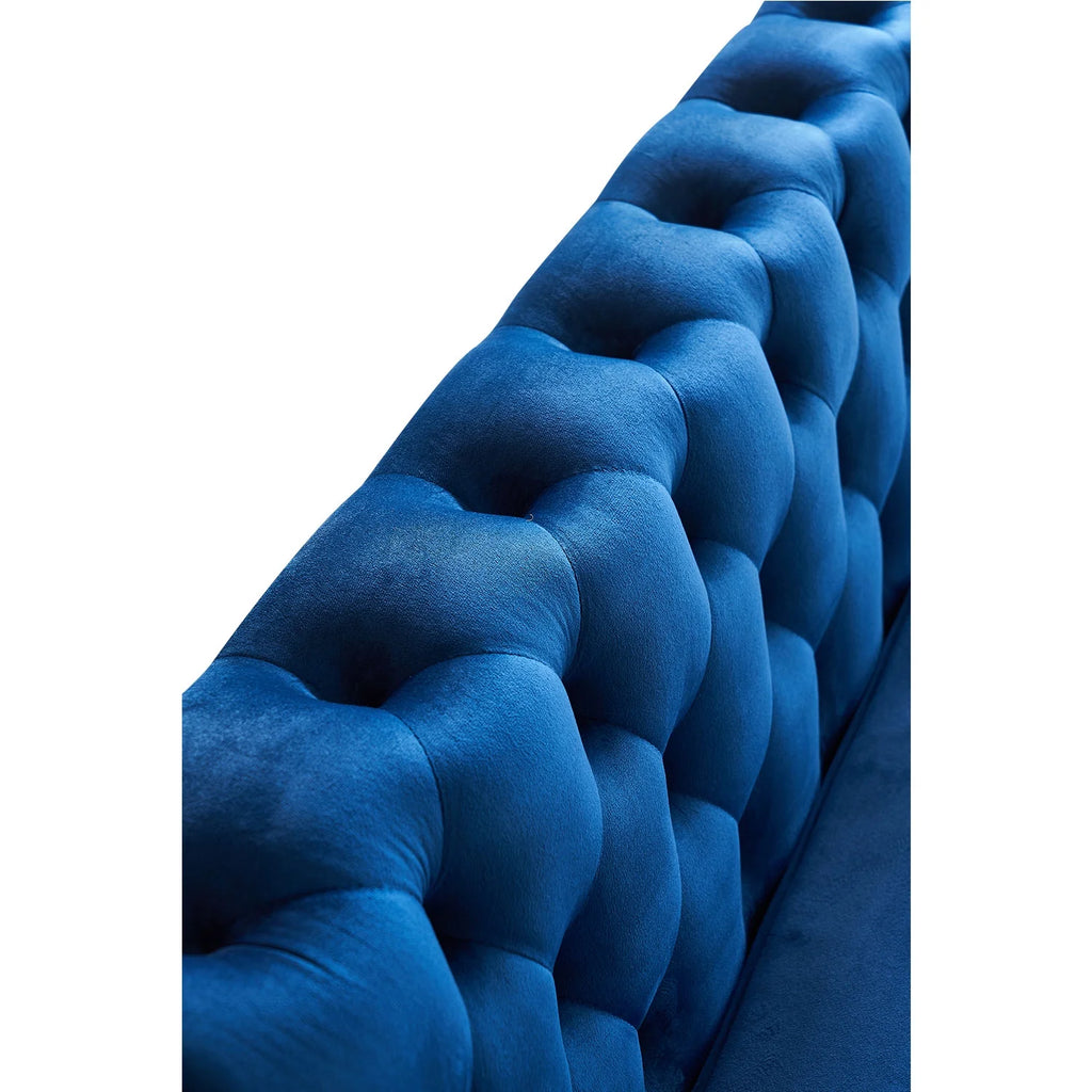 Blue Velvet Sofa 87.4 inch Z380425