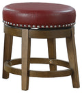 Red Round Swivel-Seat Bar Stool (2 Pack) Z6474