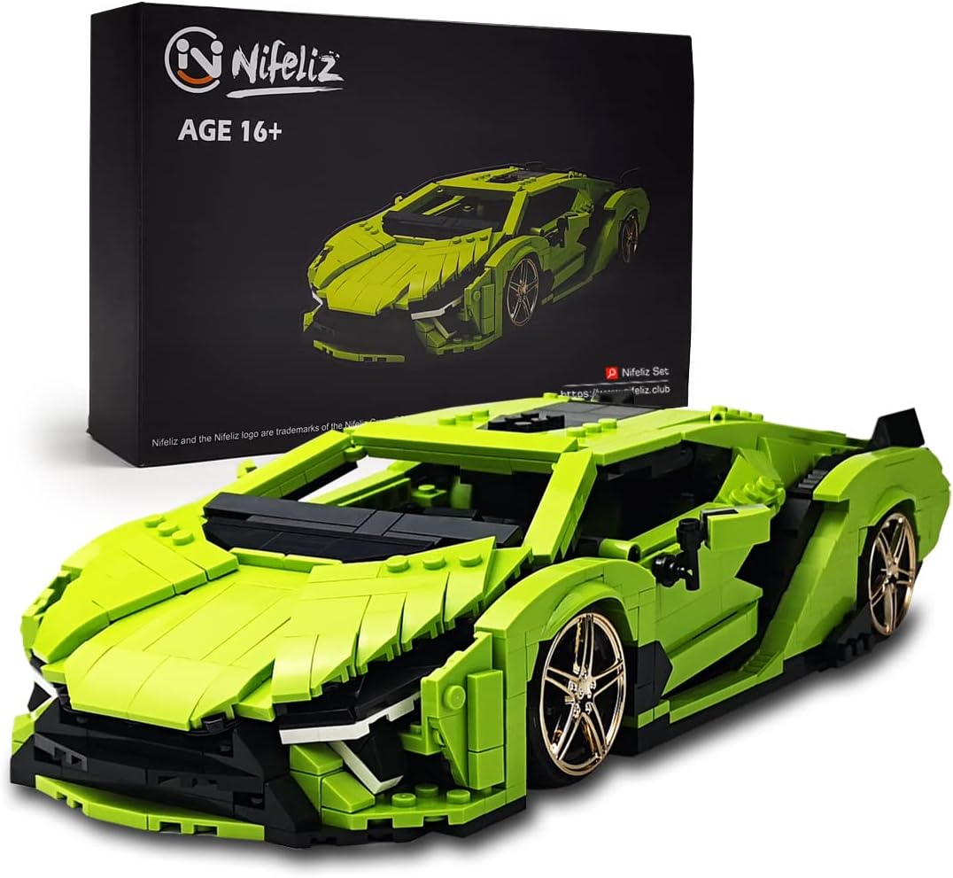1:14 Scale Sports Car Building Blocks Model (1133 Pcs) Pack of 2 X94837