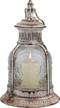 Antique Metal Votive Candle Lantern with Handle, Worn White, Pack of 2 E820815