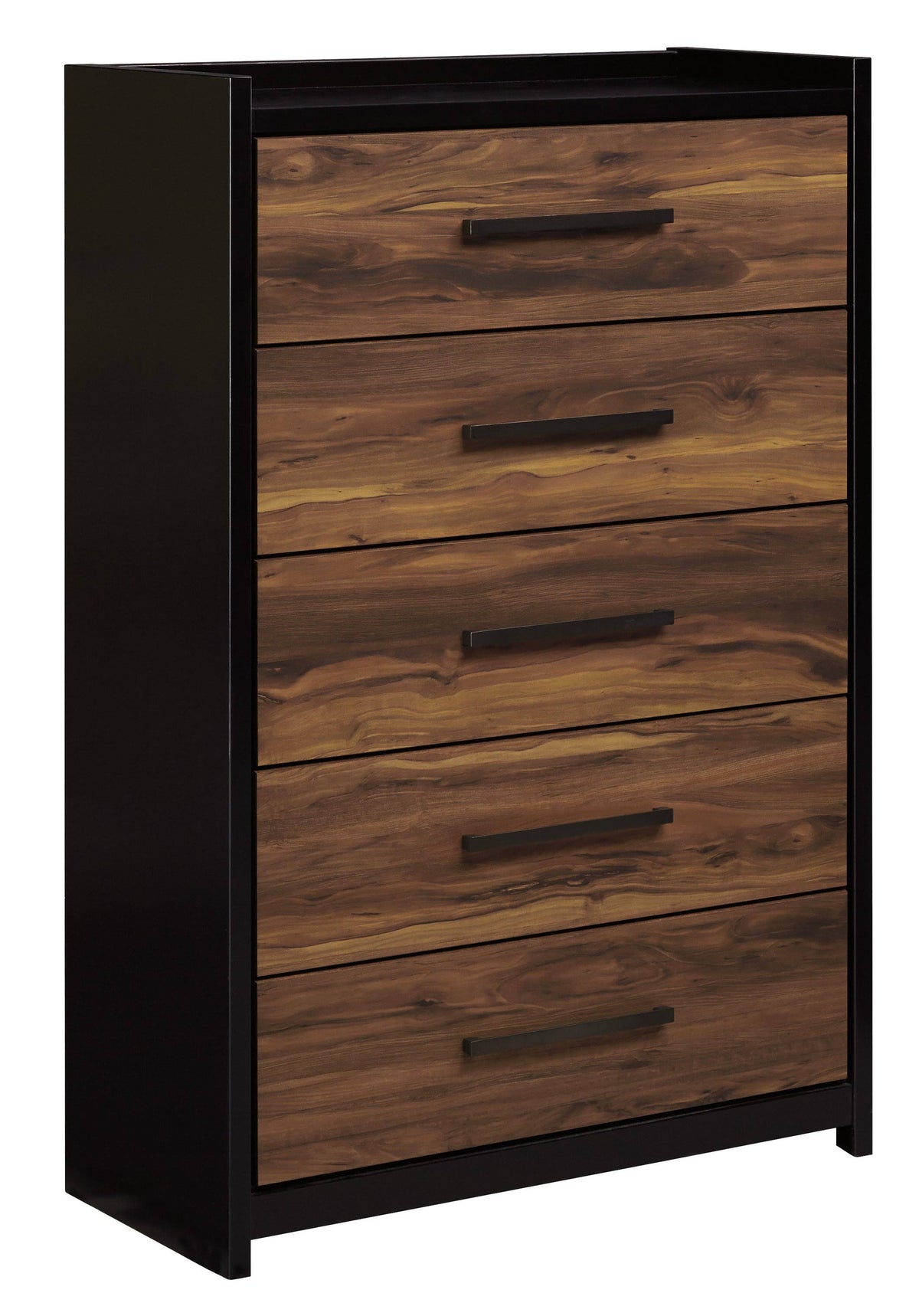 Black Five Drawer Chest R1515