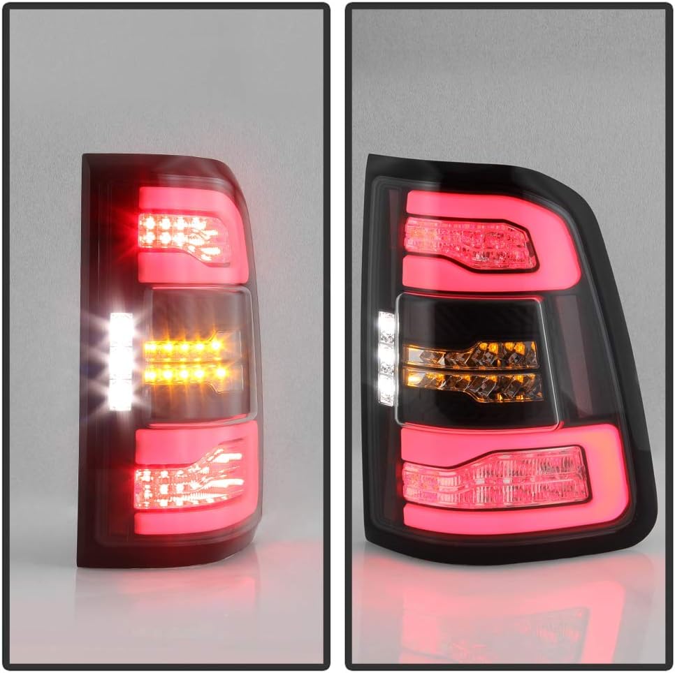 Black Full LED Tail Lights with Sequential Signal Lamps H822151