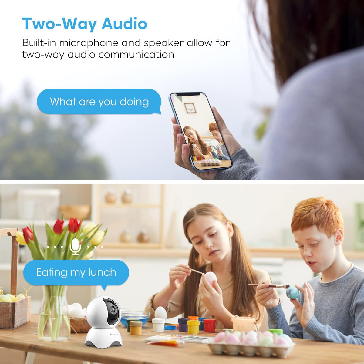 5MP Security Camera with Night Vision, 2-Way Audio, Pack of 2 M4043